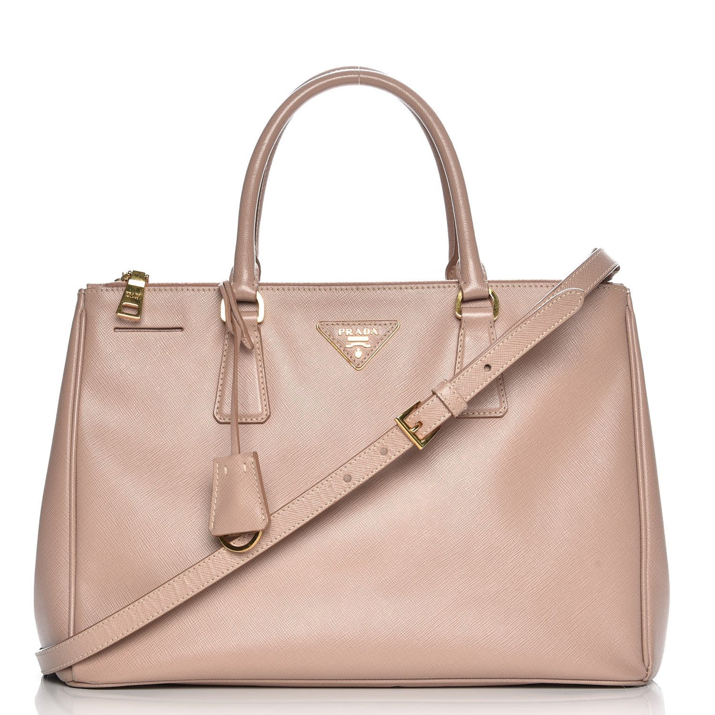 Saffiano Medium Galleria Double Zip Tote Cammeo