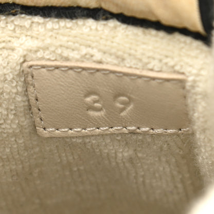 Gucci Nubuck Calfskin Web Removable Crystals Mens Screener Sneakers 39 Dusty Milk New Mystic White 8 of 12