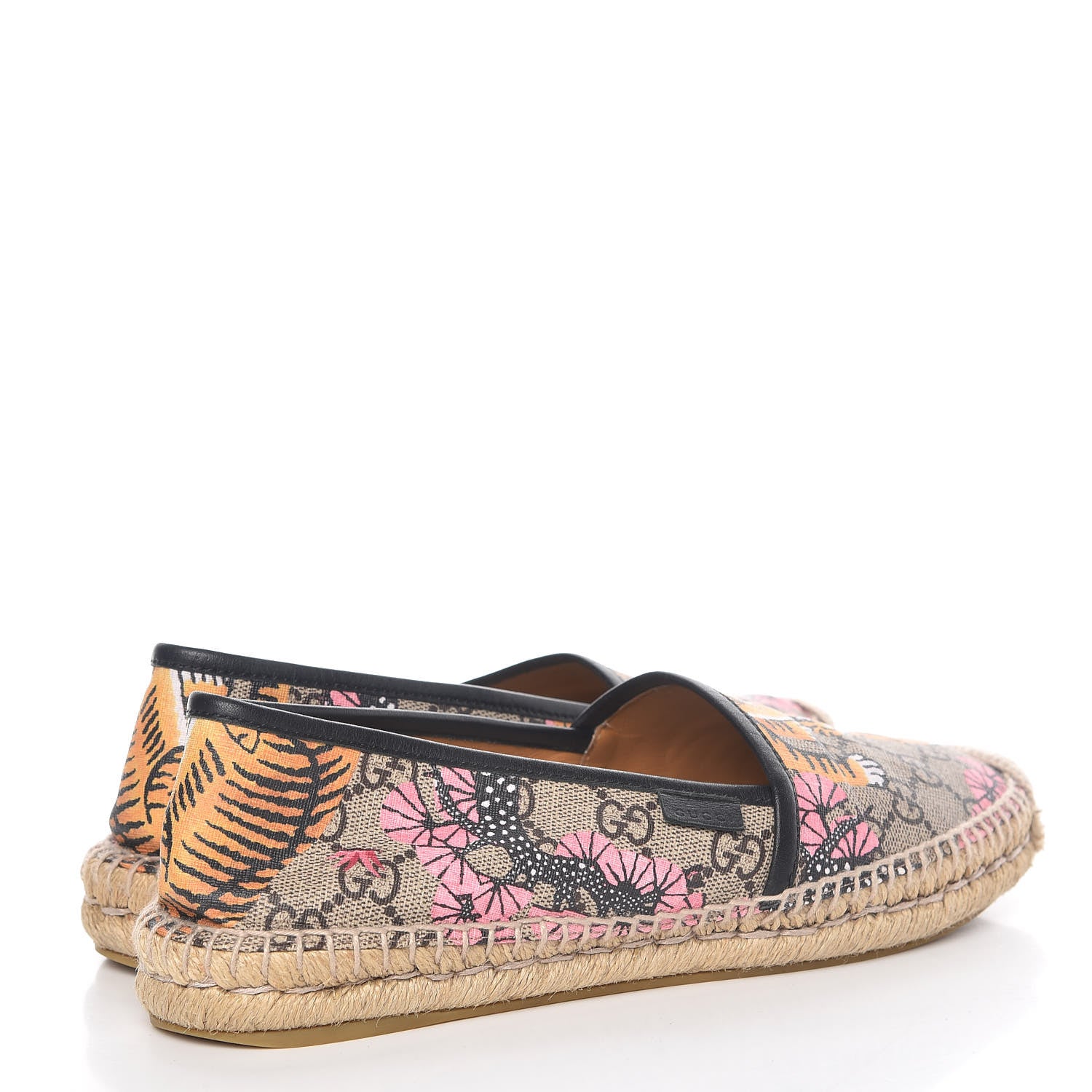 Gucci GG Supreme Monogram Bengal Espadrilles 39.5 Beige Pink 4 of 15