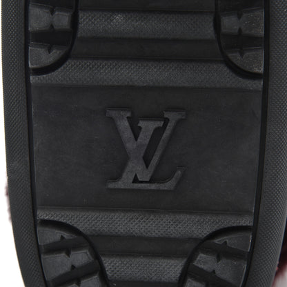 Louis Vuitton Beaver Calfskin Monogram Off Piste Flat Half Boots 38 Red 7 of 16