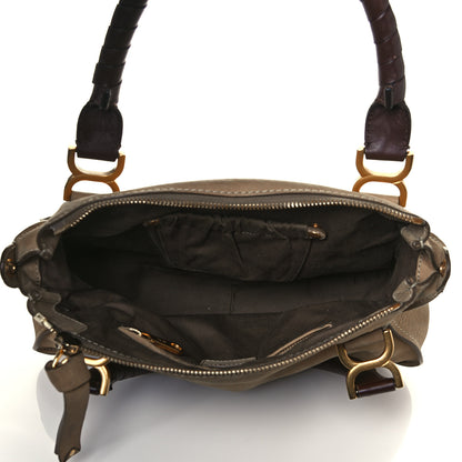 Chloe Nubuck Medium Marcie Satchel Greige 4 of 14