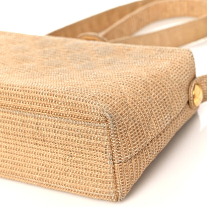 Chanel Straw Raffia Shoulder Bag Beige 6 of 15