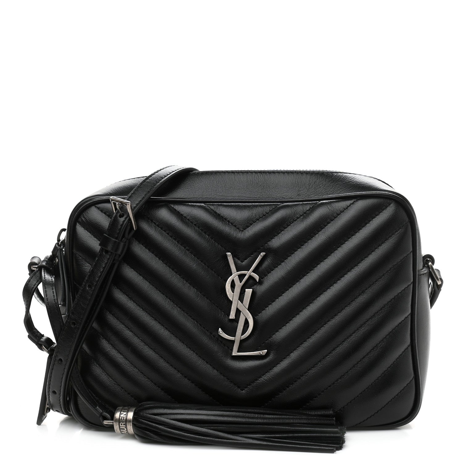 Saint Laurent Calfskin Matelasse Monogram Lou Camera Bag Black 1 of 10