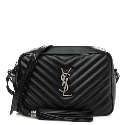 Saint Laurent Calfskin Matelasse Monogram Lou Camera Bag Black 1 of 10