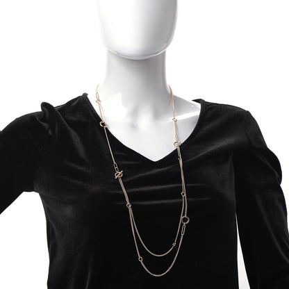 Hermes 18K Rose Gold Echappee Extra Long Necklace 2 of 5