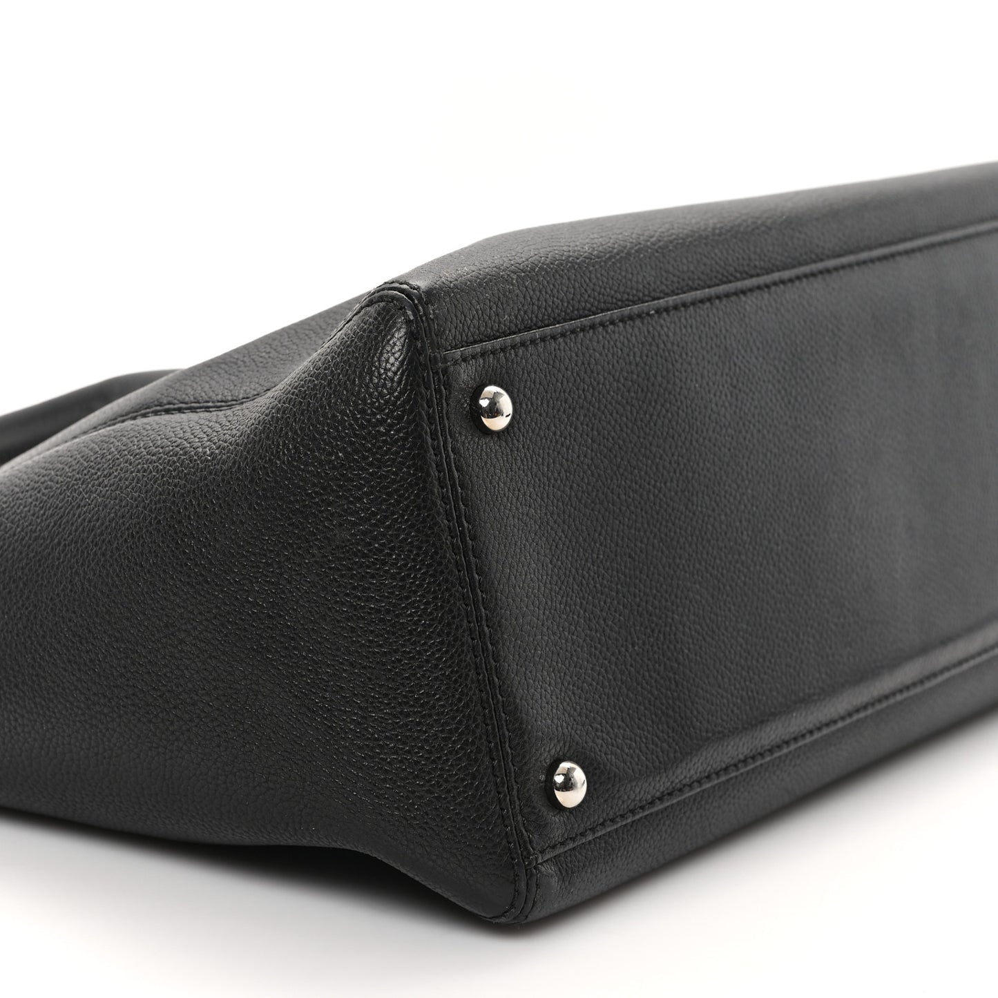 Calfskin Small Cerf Executive Shopper Tote Black