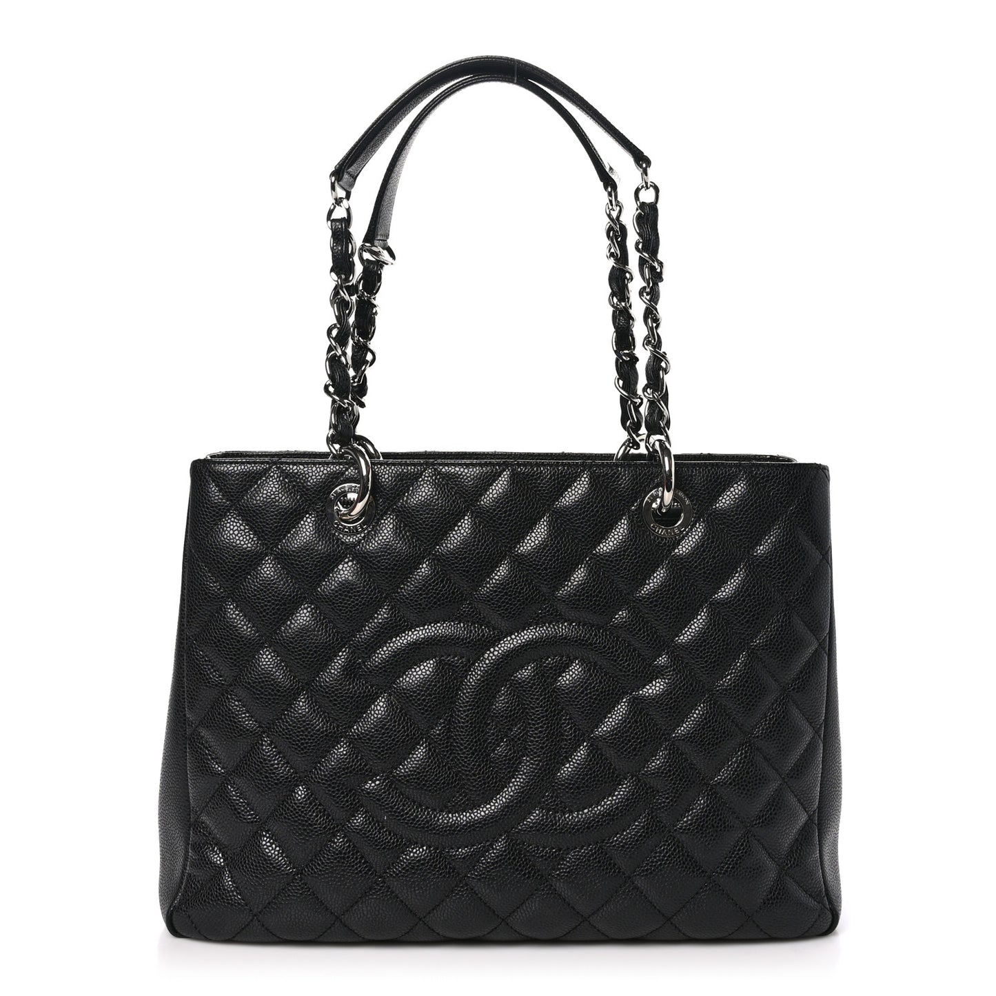 Caviar Quilted Grand Shopping Tote GST Black
