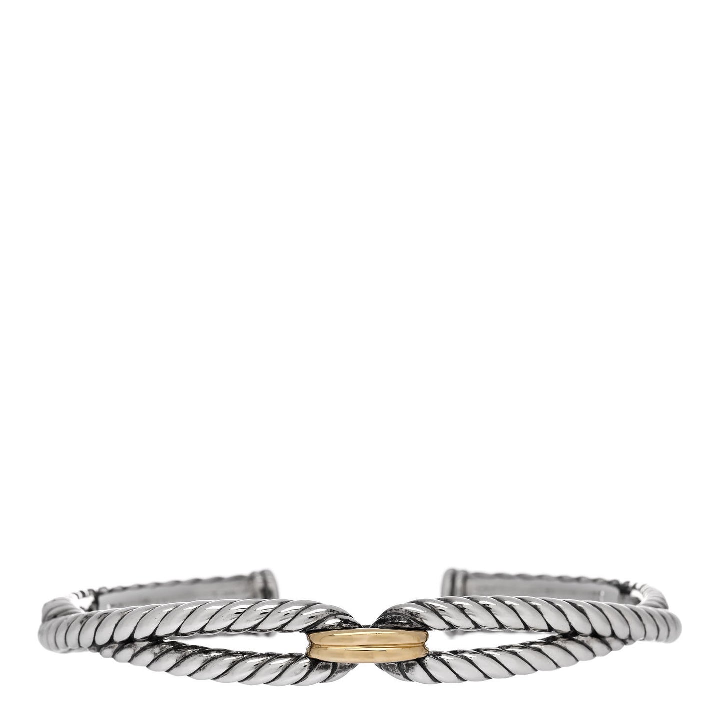 Sterling Silver 18K Yellow Gold Cable Loop Bracelet