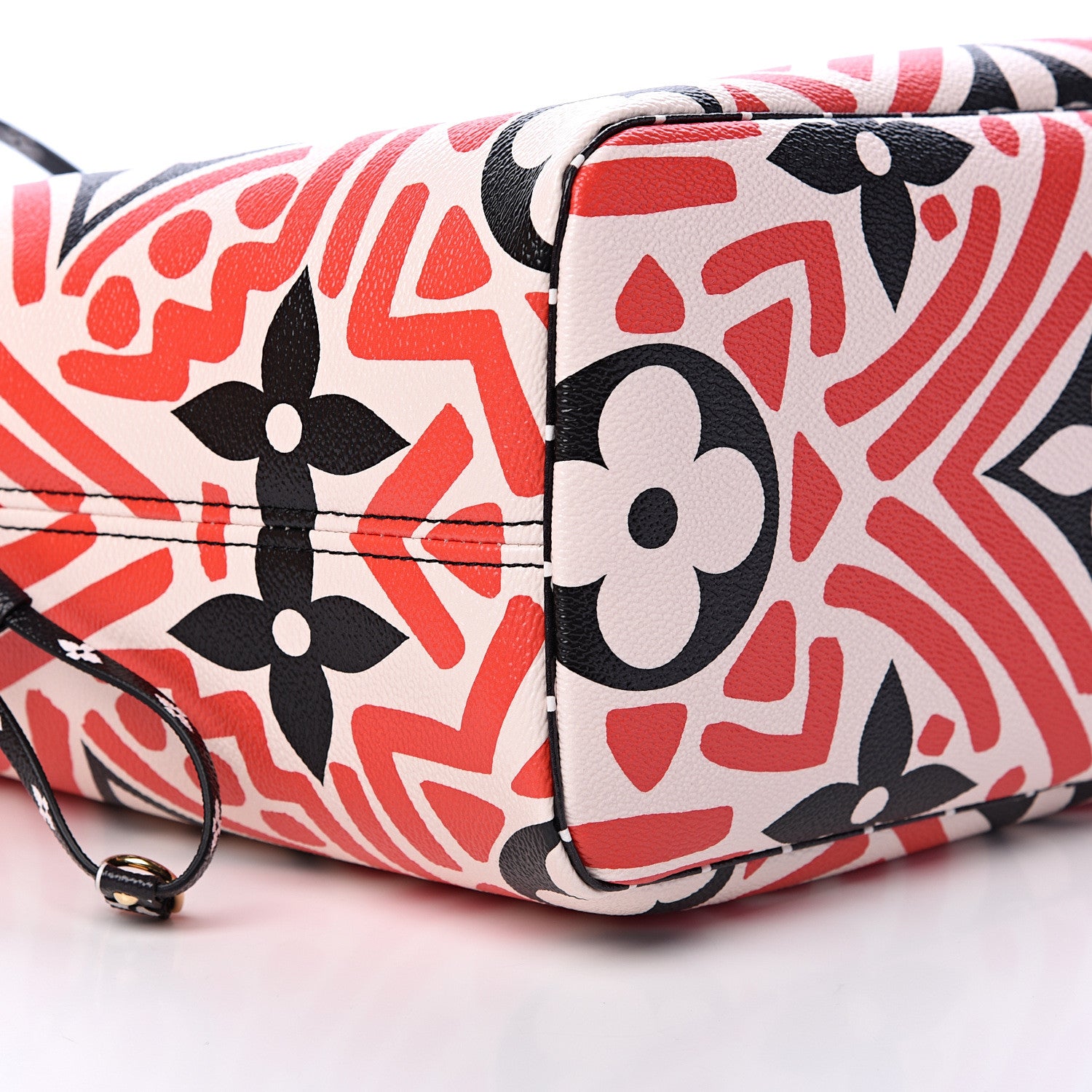 Louis Vuitton Monogram Giant Crafty Neverfull MM Creme Rouge Black 8 of 10
