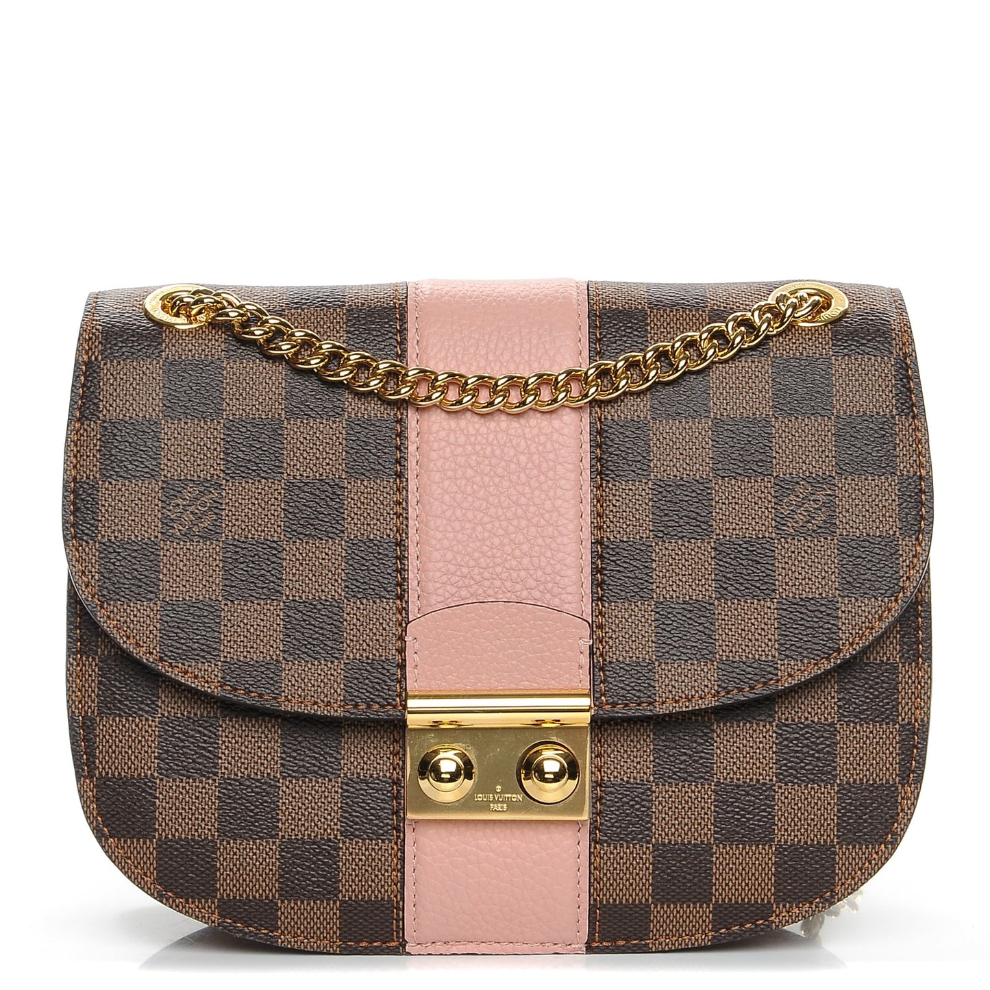 Damier Ebene Cuir Taurillon Wight Magnolia