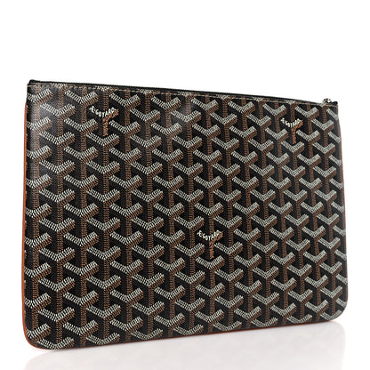 Goyard Goyardine Senat Pochette MM Black Gold 3 of 9