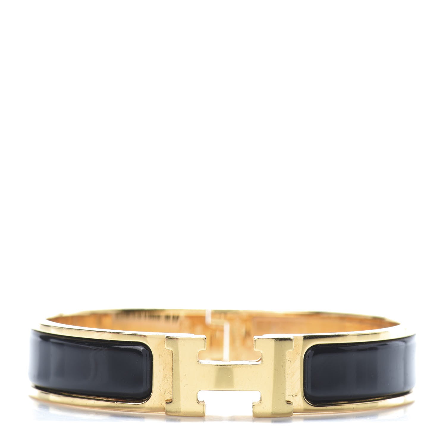 Hermes Enamel Narrow Clic Clac H Bracelet PM Black 1 of 4