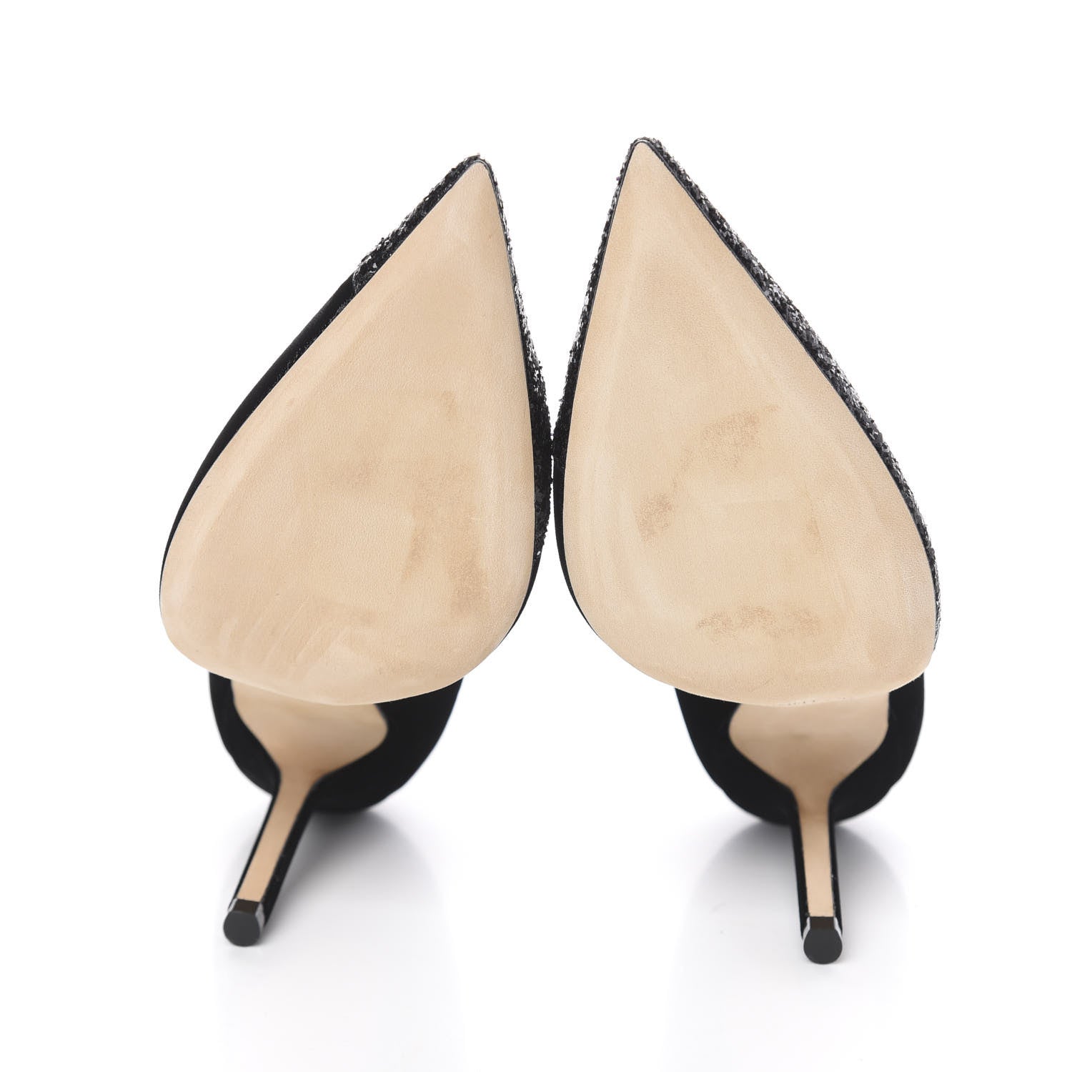 Jimmy Choo Velvet Glitter Love 100 Pumps 36.5 Black 5 of 9