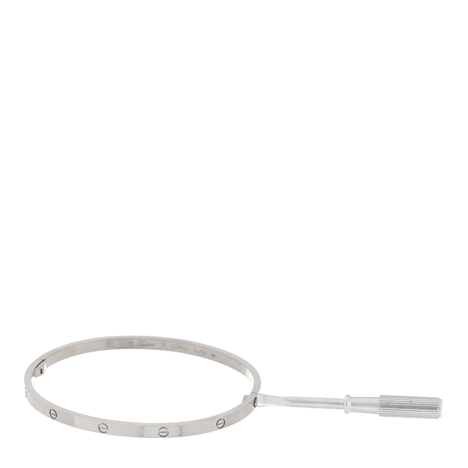 Cartier 18K White Gold Small LOVE Bracelet 19 4 of 5