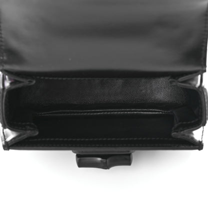 Gucci Boarded Dyana Lux Calfskin Web Monochrome Mini Bamboo 1947 Top Handle Bag Black 5 of 8