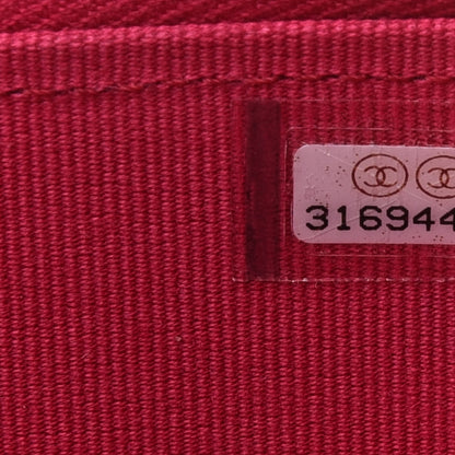 Chanel Lambskin Quilted Small Top Handle Vanity Case With Chain Dark Pink 7 of 11