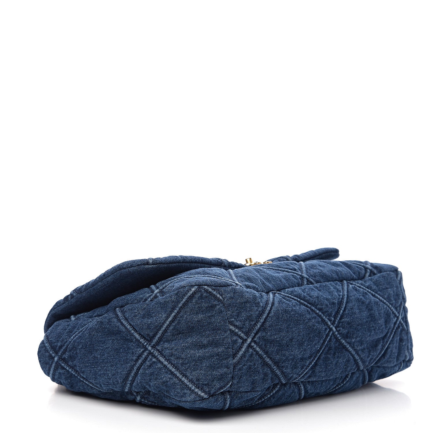 Chanel Denim Quilted Maxi Chanel 19 Flap Blue 3 of 10