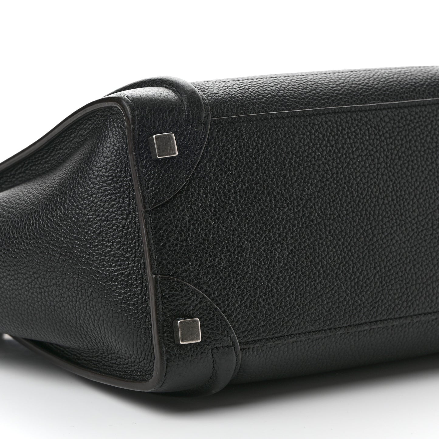 Drummed Calfskin Micro Luggage Black