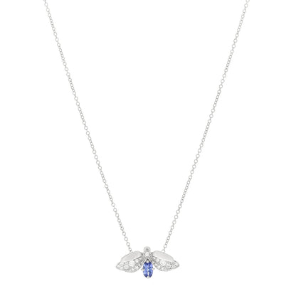 Tiffany Platinum Diamond Tanzanite Paper Flowers Firefly Necklace 1 of 3