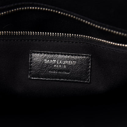 Saint Laurent Grained Calfskin Small Supple Sac De Jour Duffle Black 7 of 11