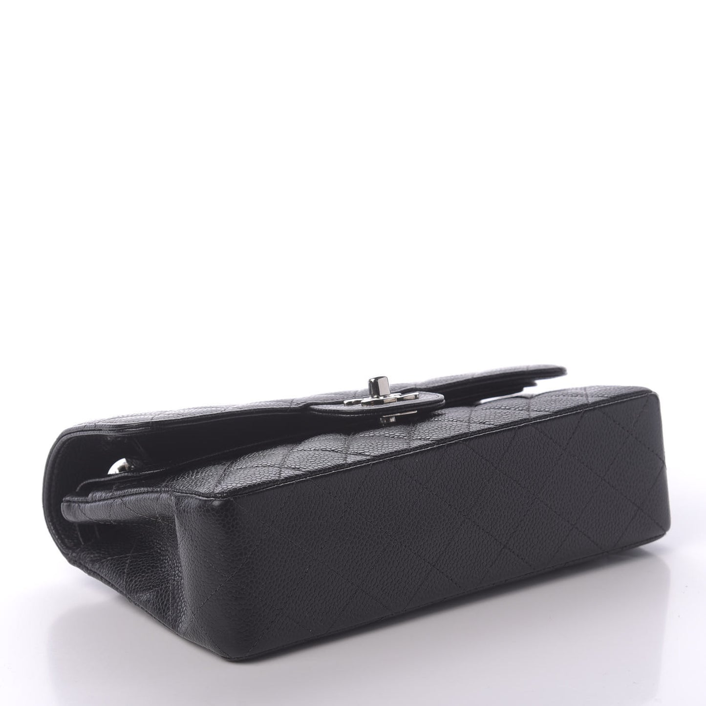 Caviar Quilted Small Double Flap Black