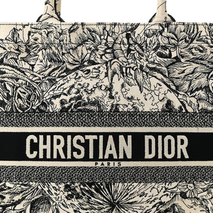 Christian Dior Canvas Embroidered Zodiac Book Tote Latte Multicolor 8 of 10