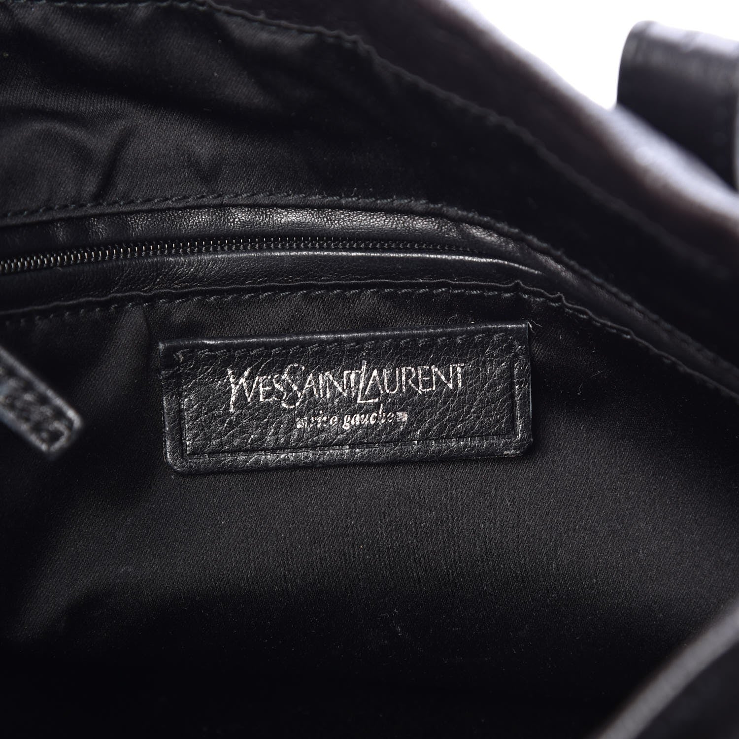 Saint Laurent Calfskin Studded Kahala Sac Black 6 of 9