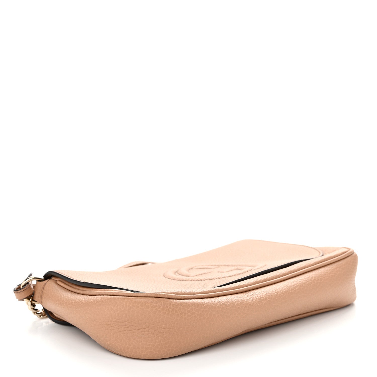 Gucci Pebbled Calfskin Medium Soho Flap Crossbody Camelia 4 of 11