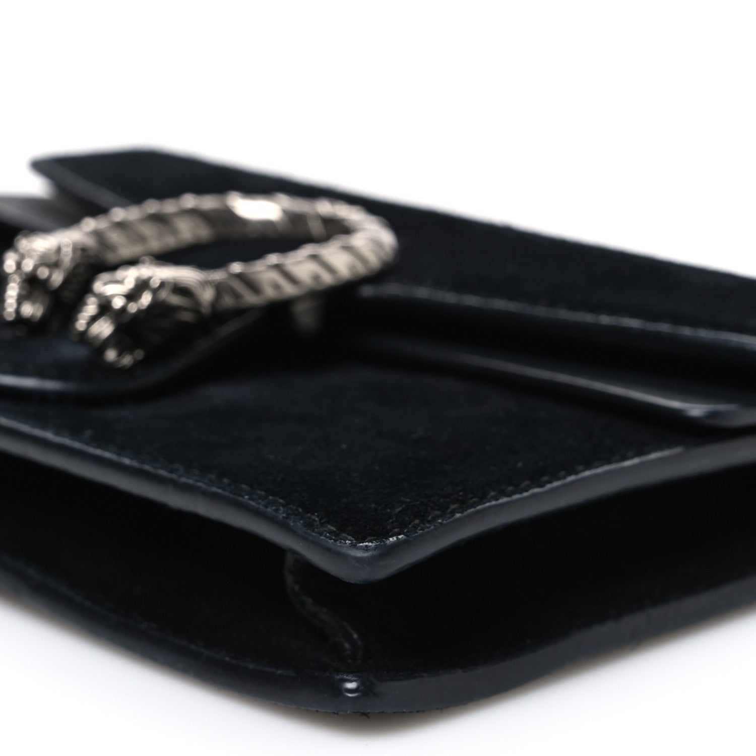 Gucci Suede Super Mini Dionysus Shoulder Bag Black 9 of 9