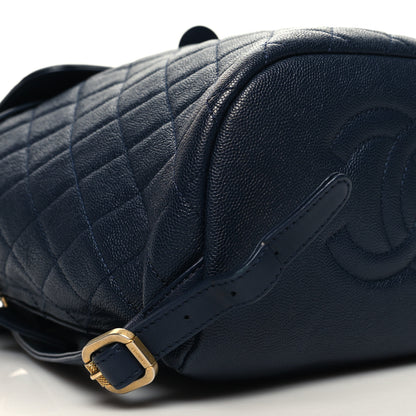 Chanel Caviar Quilted Filigree Backpack Navy 9 of 10