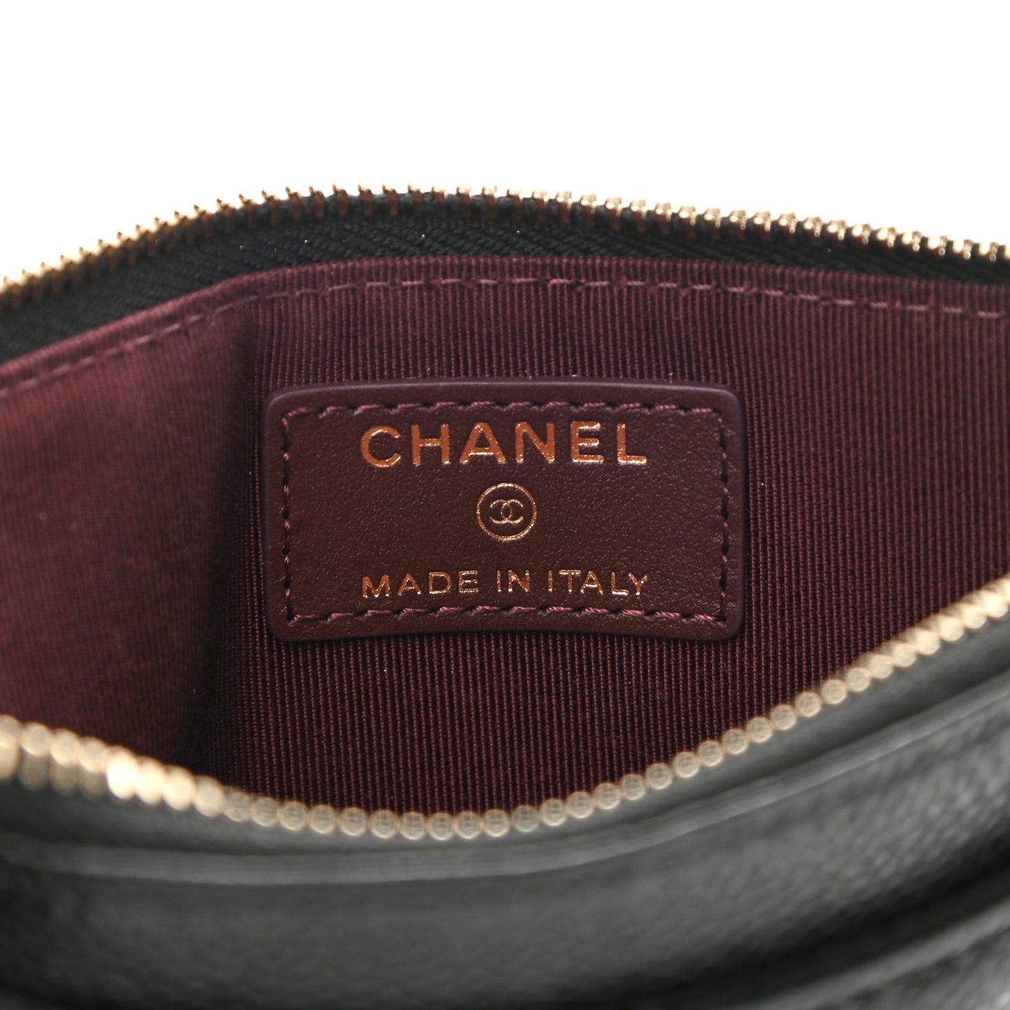 Caviar Quilted Classic Zip Pouch Black