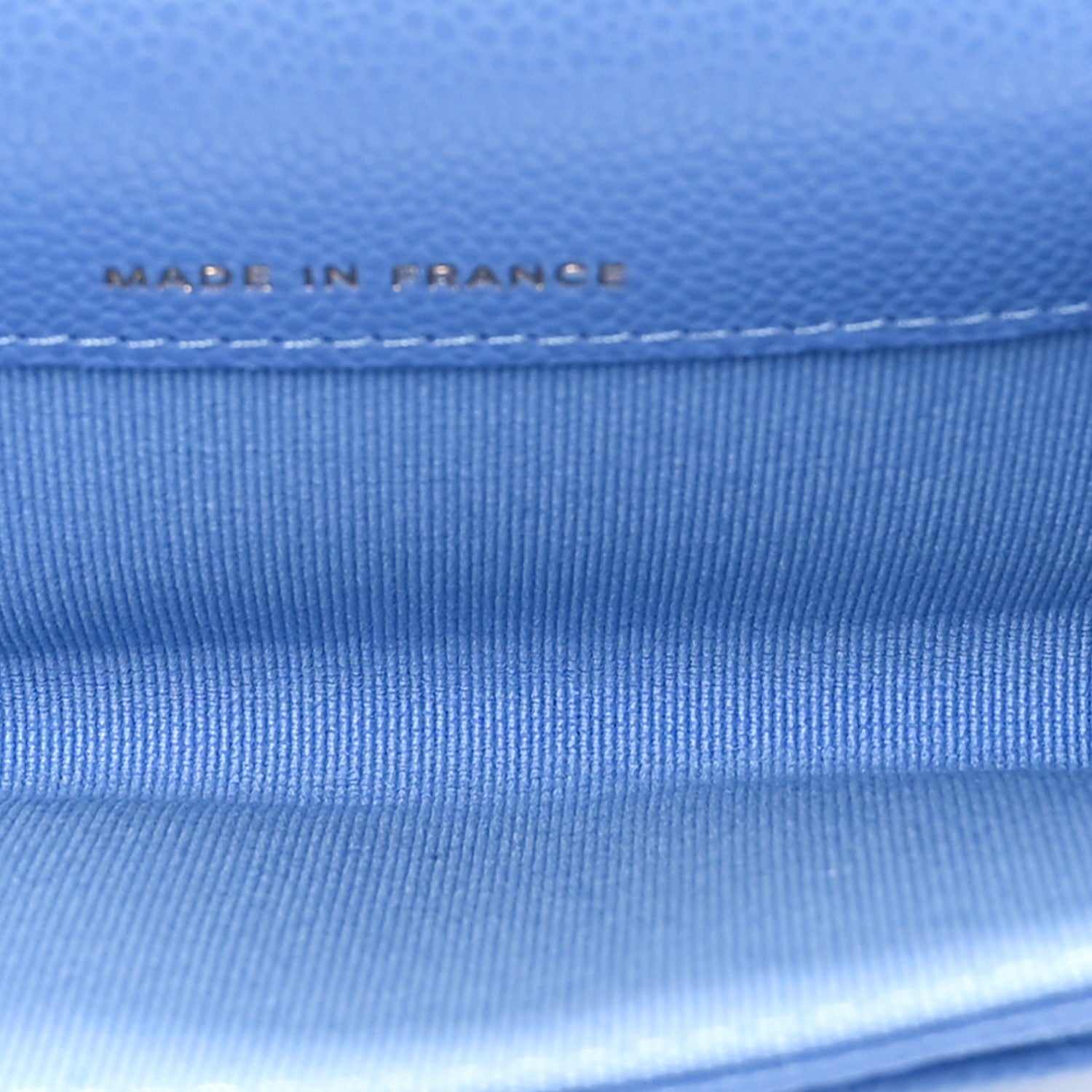 Chanel Caviar Quilted Flap Card Holder Wallet Blue 5 of 12