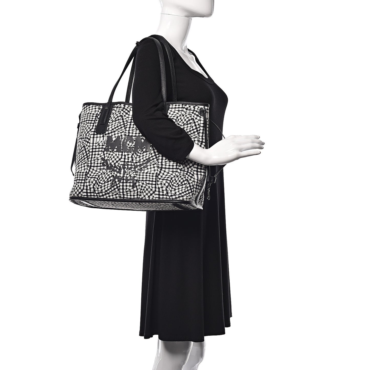 Visetos Medium Liz Reversible Shopper Tote Black