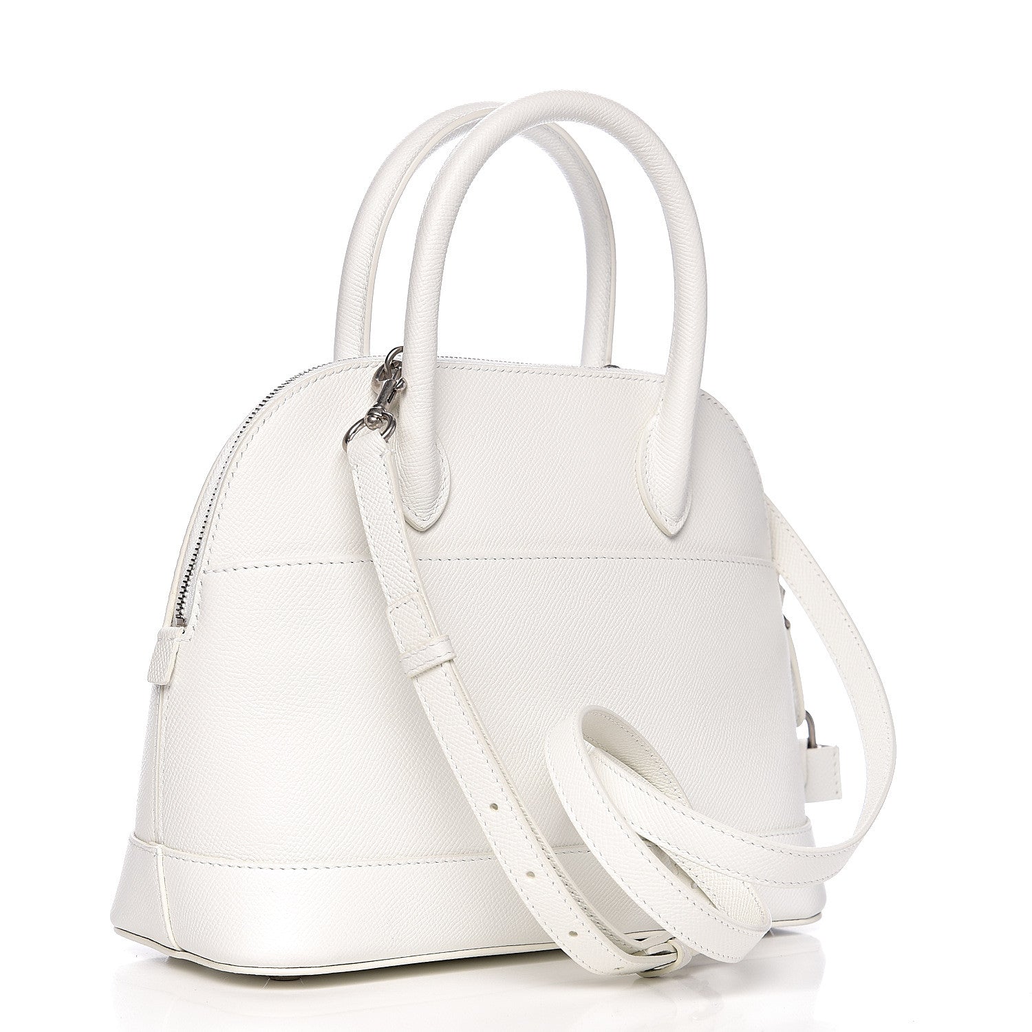 Balenciaga Signature Grained Calfskin Logo S Ville Top Handle Bag White Black 2 of 10