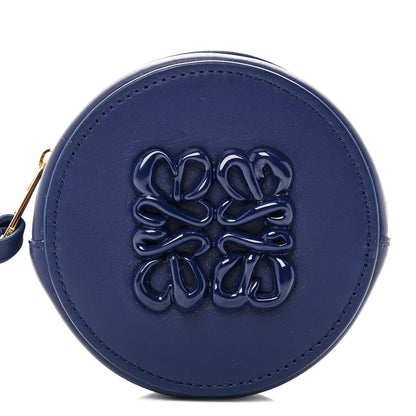 Loewe Calfskin Inflated Anagram Cookie Zip Coin Case Blue 7 of 10