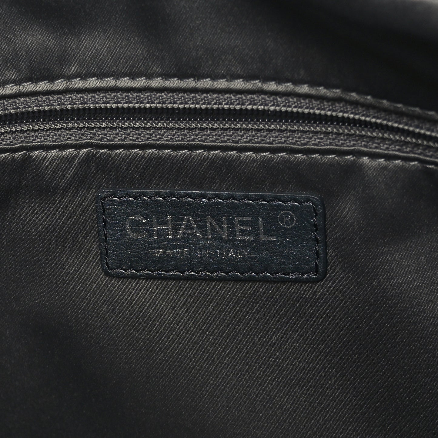 Metallic Lambskin Quilted Large Week End on Mars Tote Dark Grey