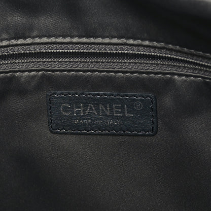 Chanel Metallic Lambskin Quilted Large Week End on Mars Tote Dark Grey 8 of 11