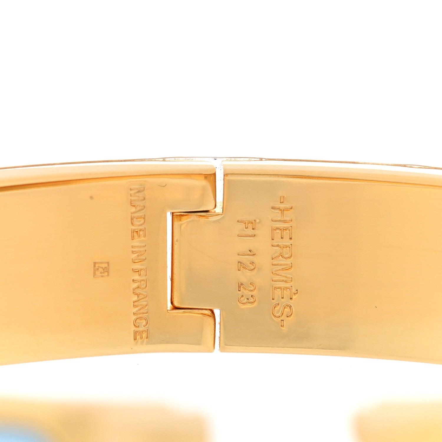 Hermes Enamel Narrow Clic Clac H Bracelet PM Bleu Polaire 4 of 5