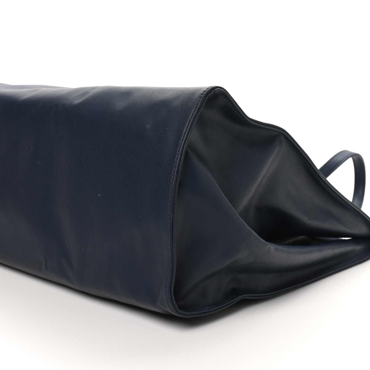 Vegan Leather Large Shopping Bag Navy
