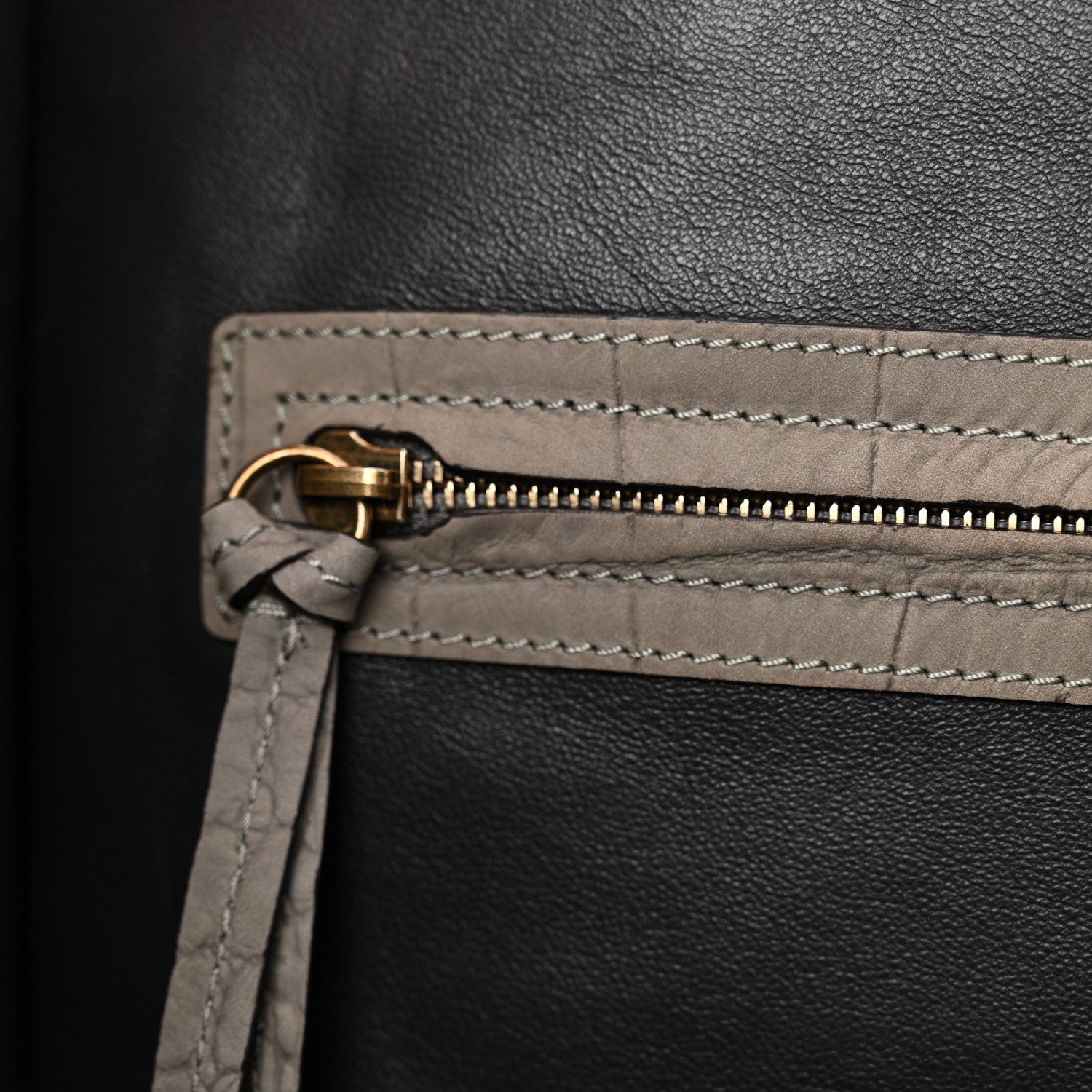 Celine Crocodile Embossed Nubuck Large Phantom Luggage Grey 11 of 15