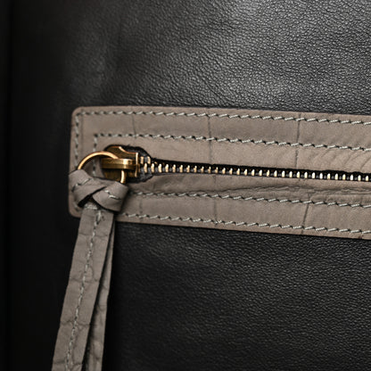 Celine Crocodile Embossed Nubuck Large Phantom Luggage Grey 11 of 15