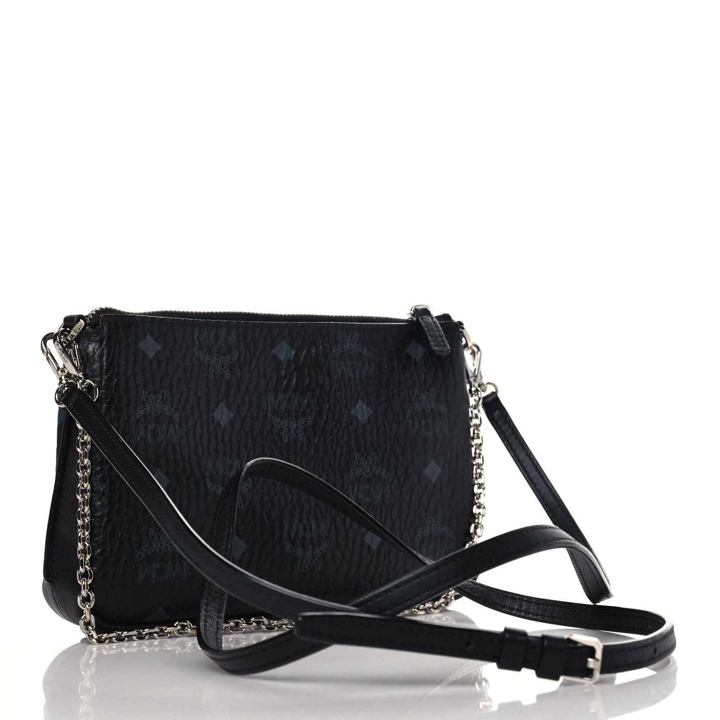 Visetos Medium Millie Chain Crossbody Bag Black