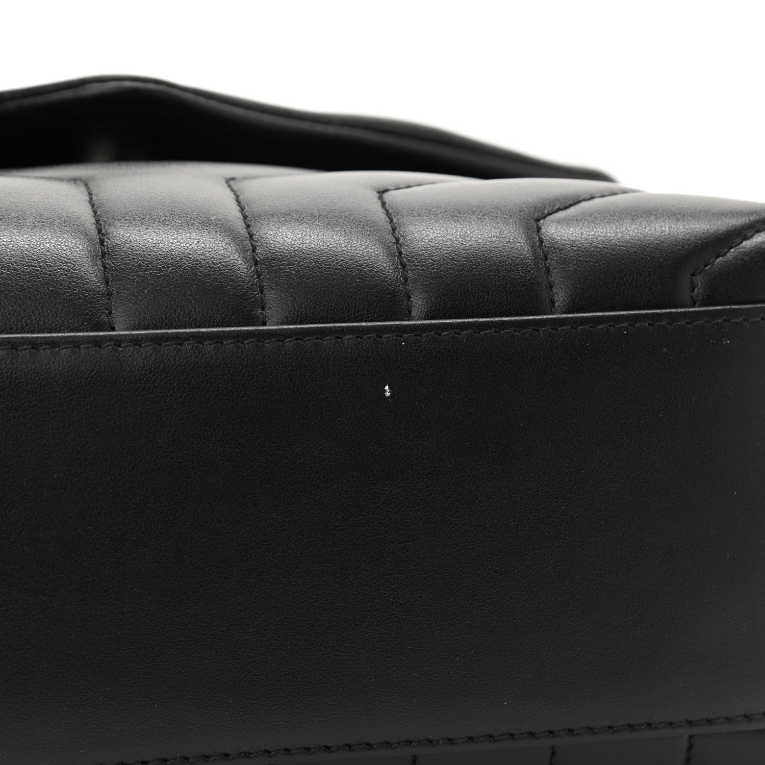 Saint Laurent Calfskin Y Quilted Monogram Small Loulou Chain Satchel Black 11 of 11