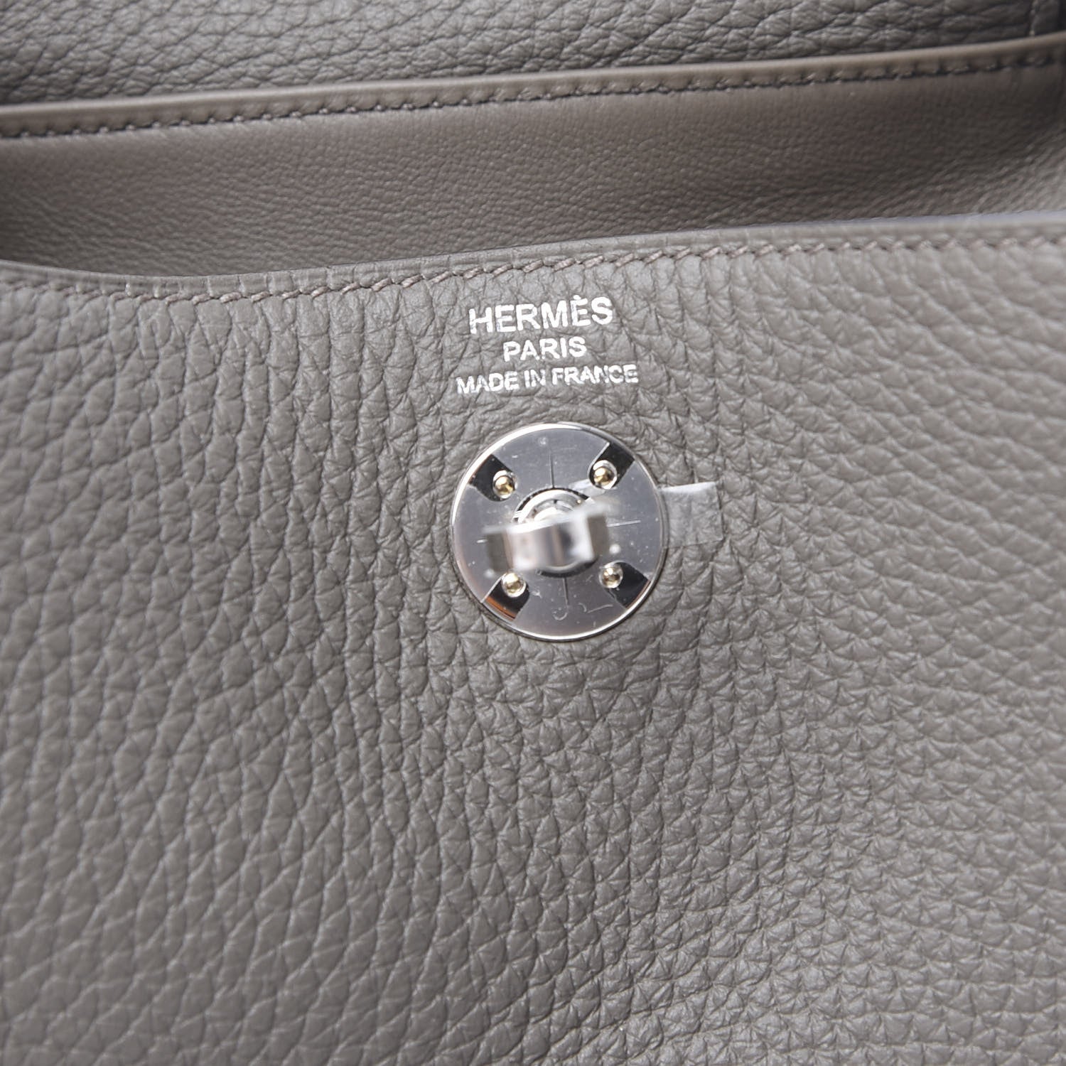 Hermes Taurillon Clemence Mini Lindy 20 Etain 5 of 9