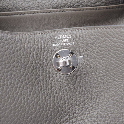 Hermes Taurillon Clemence Mini Lindy 20 Etain 5 of 9