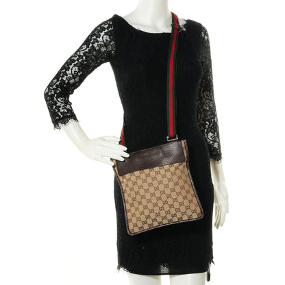 Gucci GG Monogram Messenger Crossbody Bag Brown 2 of 7