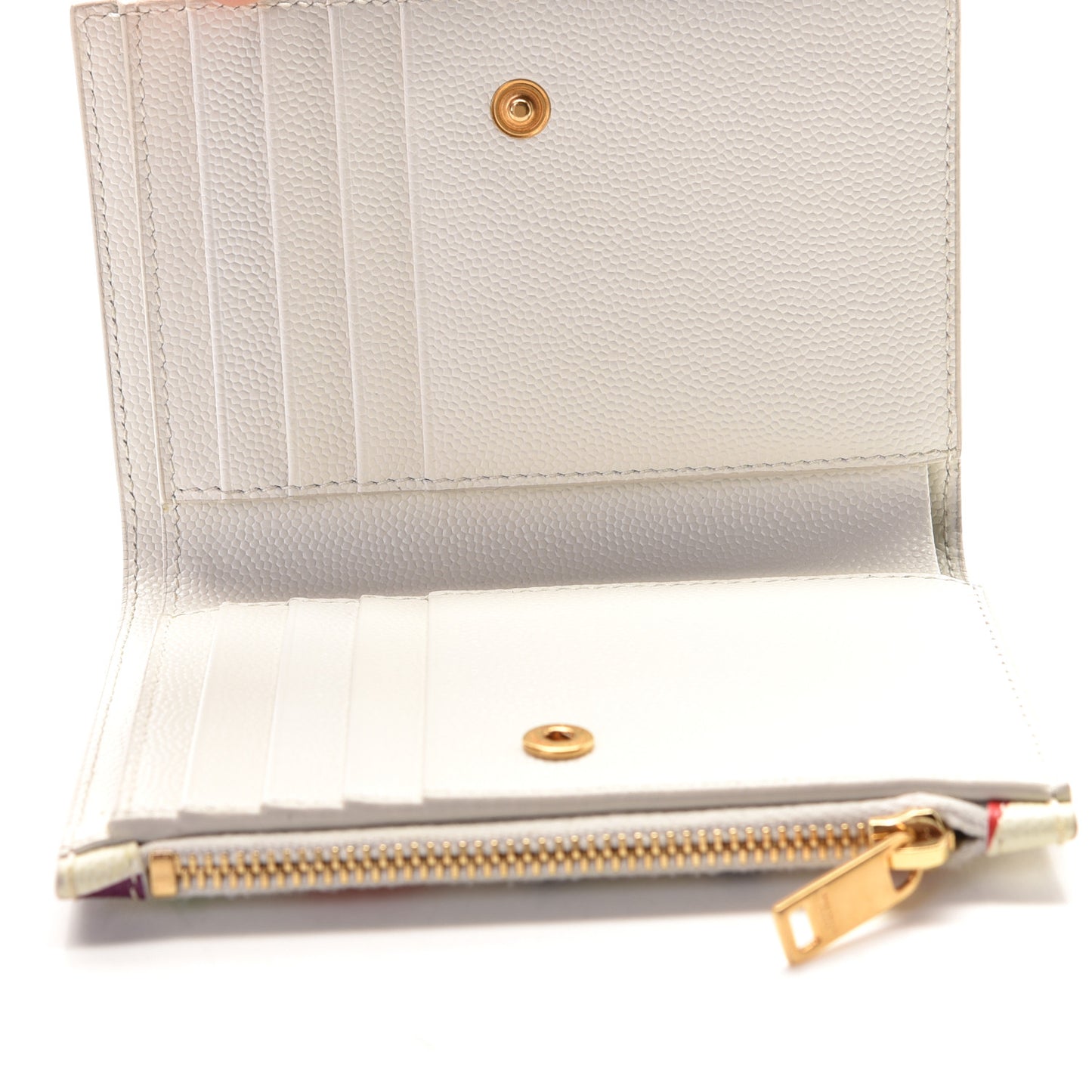 Grain De Poudre Shapes Print Zipped Two-Part Wallet White