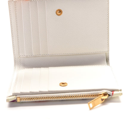 Saint Laurent Grain De Poudre Shapes Print Zipped Two-Part Wallet White 5 of 8