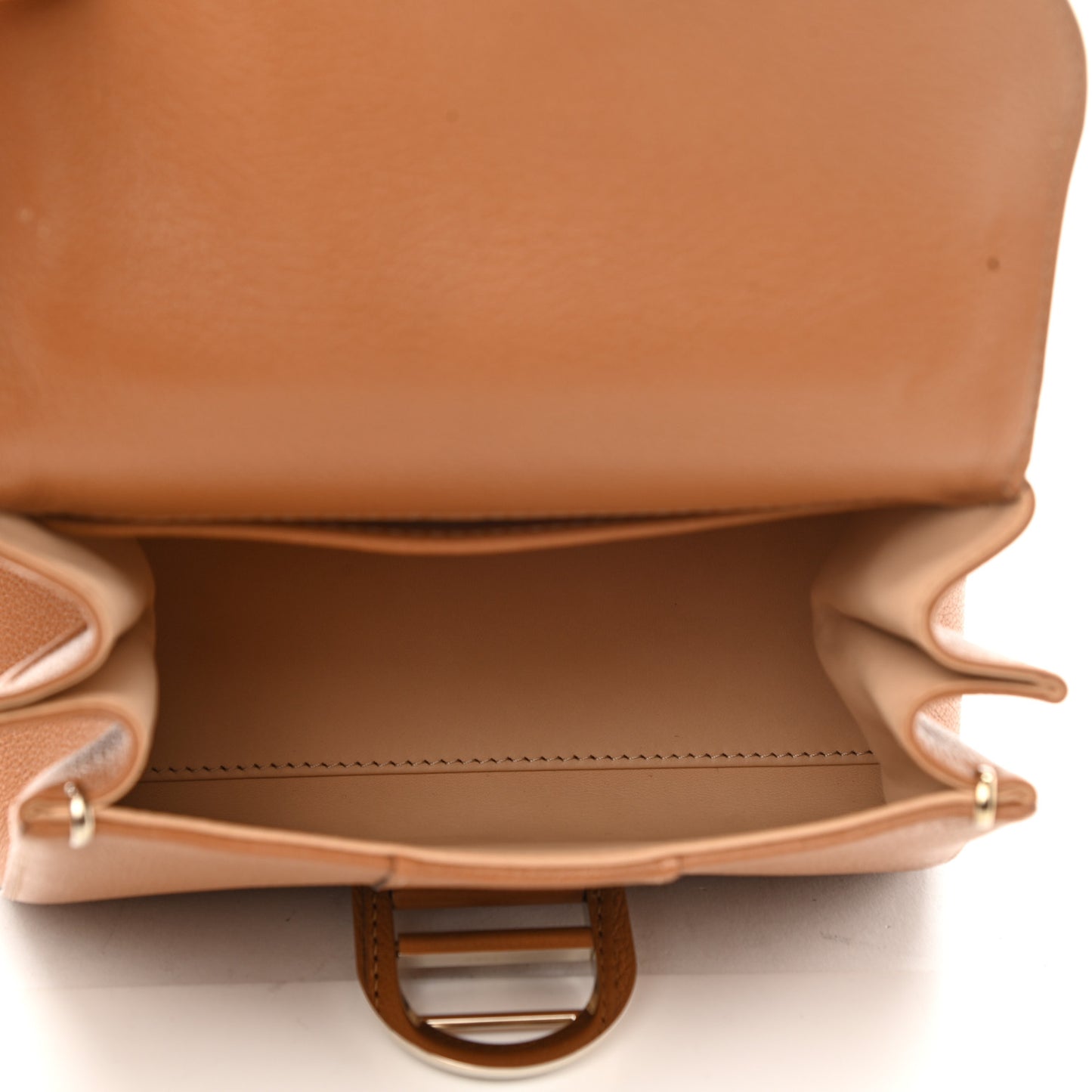 Grained Calfskin Mini Brillant Satchel Natural