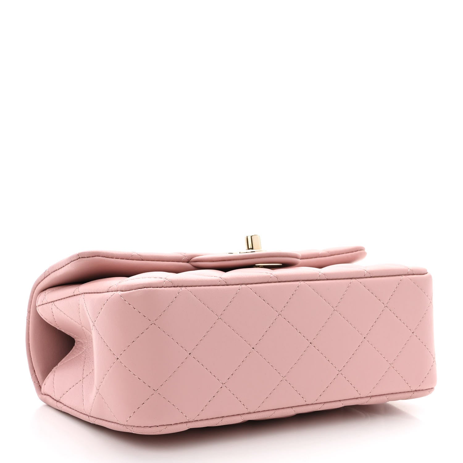 Chanel Lambskin Quilted Mini Top Handle Rectangular Flap Light Pink 3 of 11